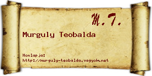 Murguly Teobalda névjegykártya